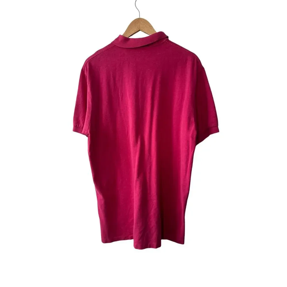 Polo by Ralph Lauren Red Short Sleeve 100% Cotton Polo Shirt Men's Size XL